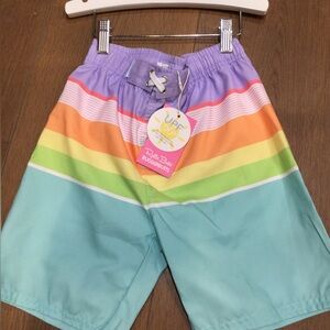 Rugged Butts Swim Trunks Rainbow